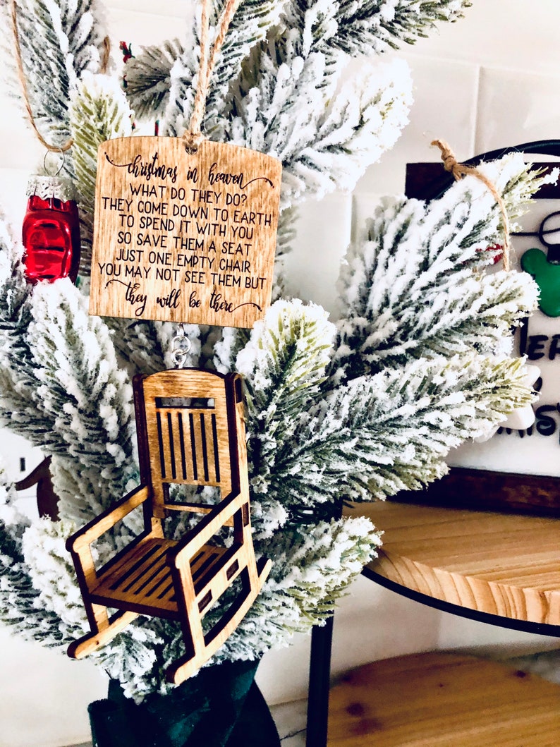Christmas in Heaven Ornament Rocking Chair Ornament Etsy
