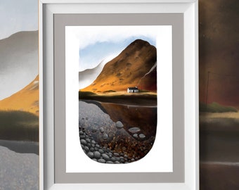 Hillside Croft / House and Landscape art by Rich Gemmell