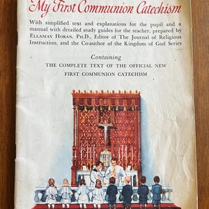 Vintage 1942 My First Communion Catechism booklet.