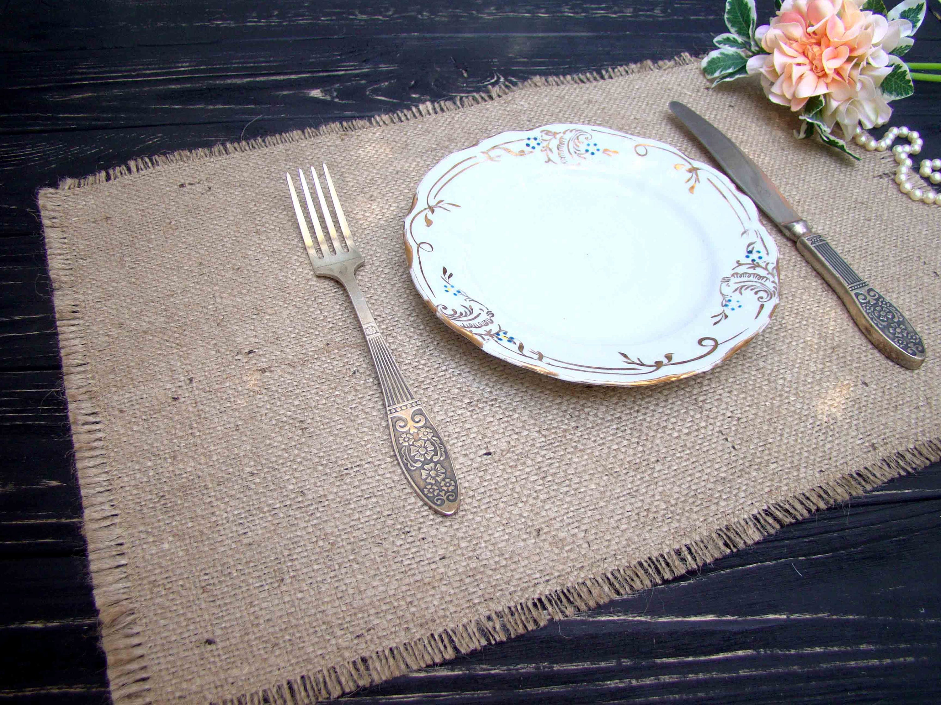 Rustic table placemats Farmhouse table setting Etsy