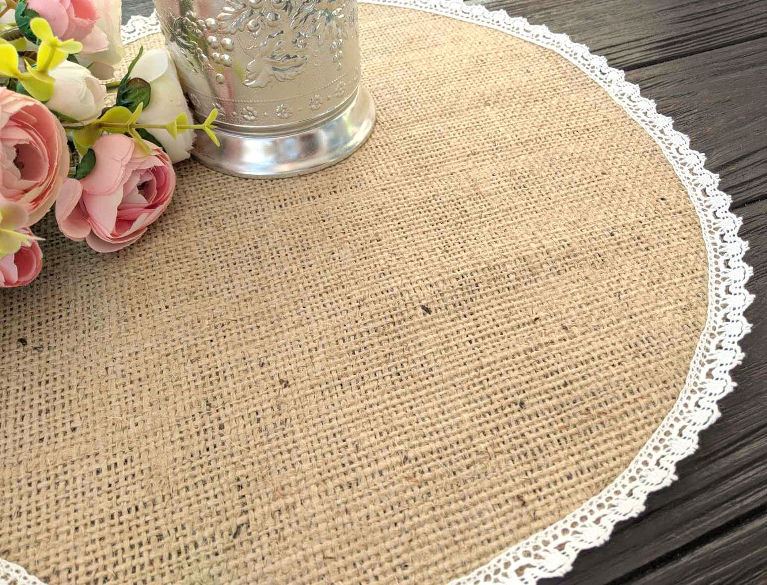 Burlap Centerpiece Etsy