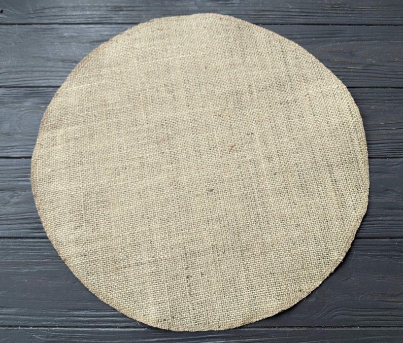 Round table placemat Circular tablecloth Wedding centerpiece Burlap overlays table mat Country Table Topper Rustic Chic Decor image 7