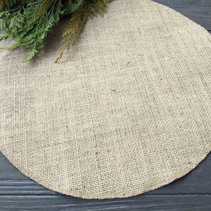 Round table placemat Circular tablecloth Wedding centerpiece Burlap overlays table mat Country Table Topper Rustic Chic Decor image 1