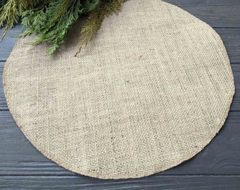 Set de table rond Nappe circulaire Pièce maîtresse de mariage Superpositions de toile de jute Tapis de table Country Table Topper Rustic Chic Decor