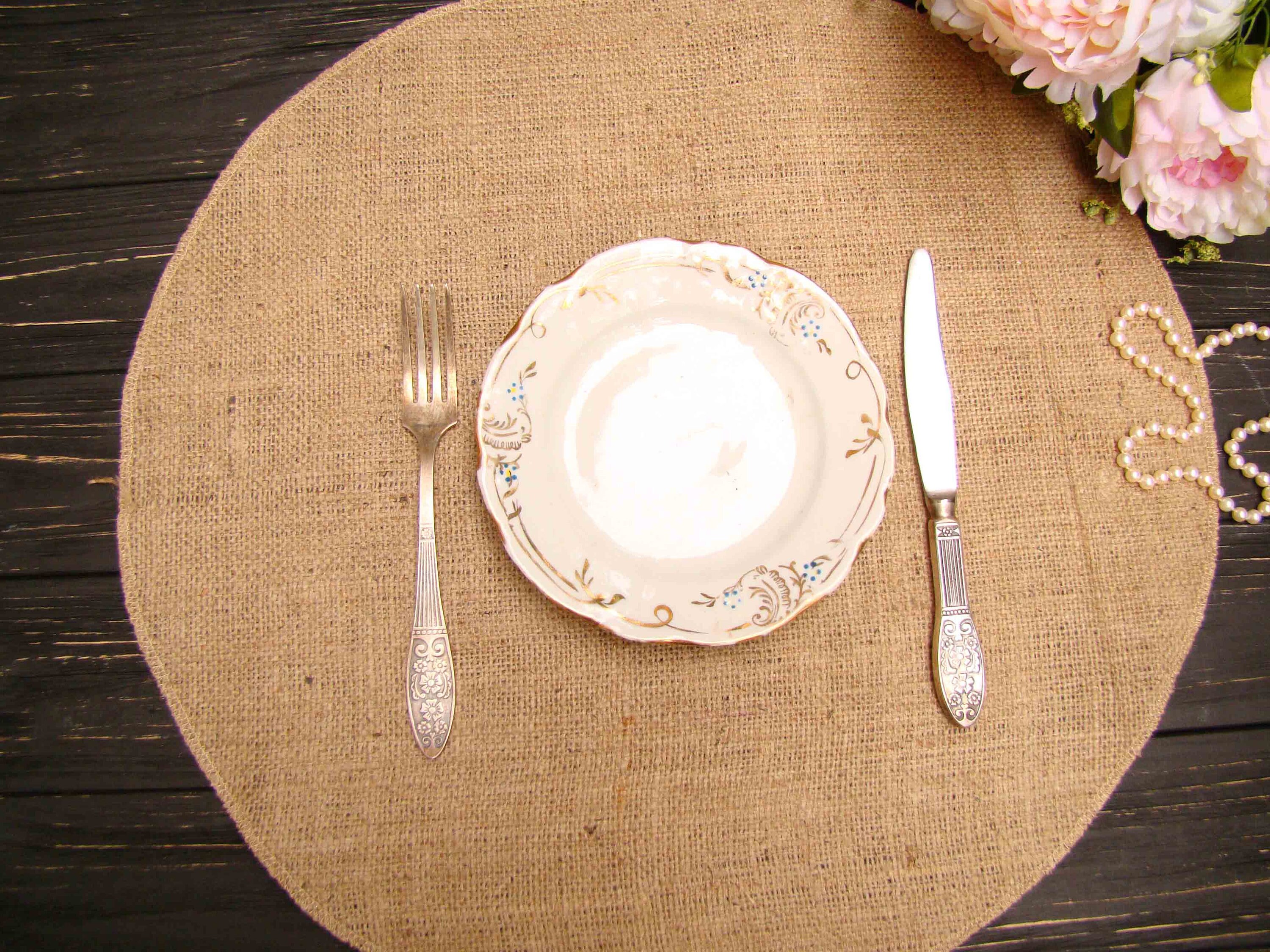 Round Table Placemat Circular Tablecloth Wedding Centerpiece Etsy