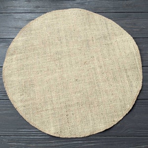 Round table placemat Circular tablecloth Wedding centerpiece Burlap overlays table mat Country Table Topper Rustic Chic Decor image 5