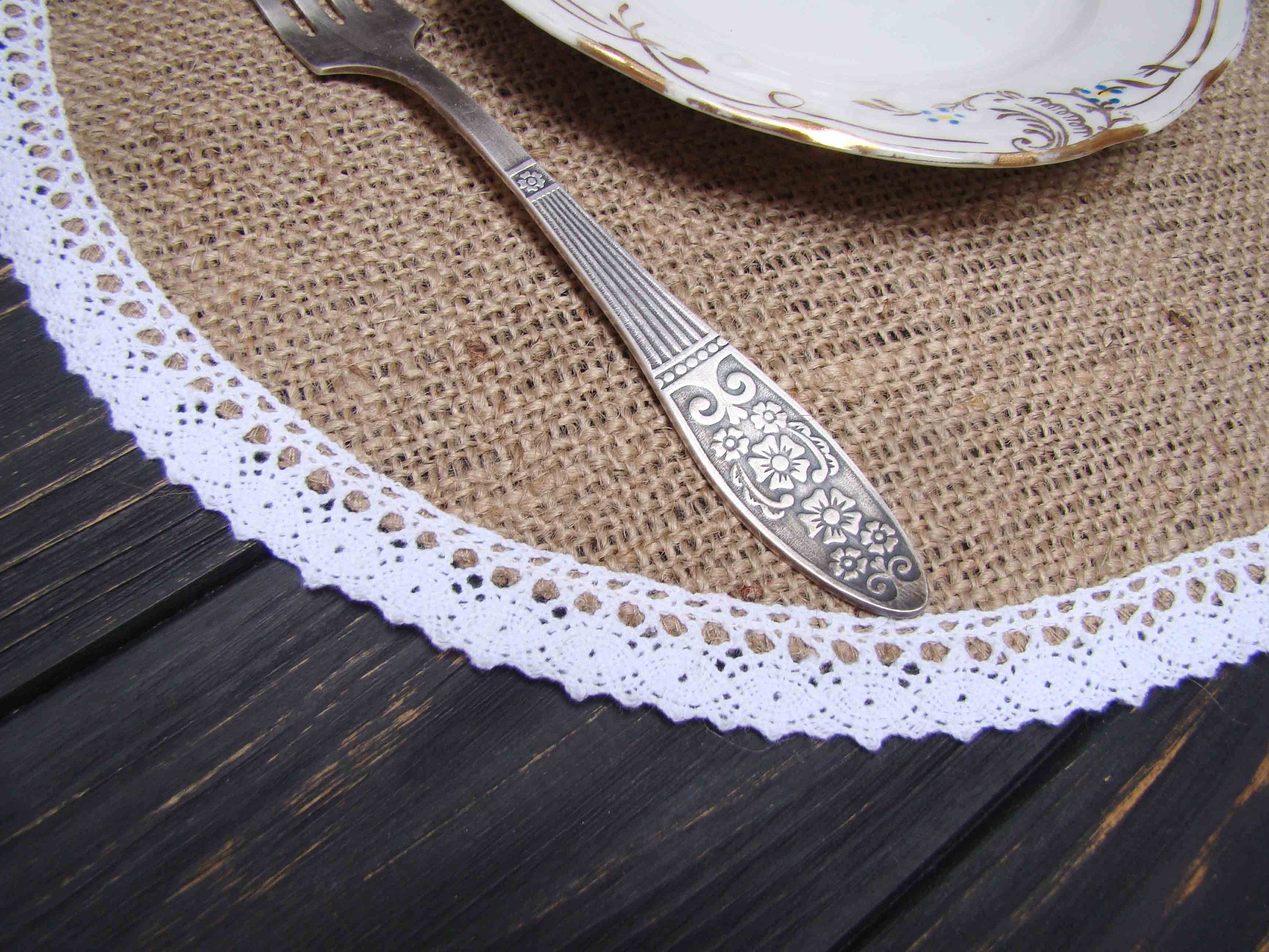 Placemat for round table Wedding placemat Rustic table setting Etsy