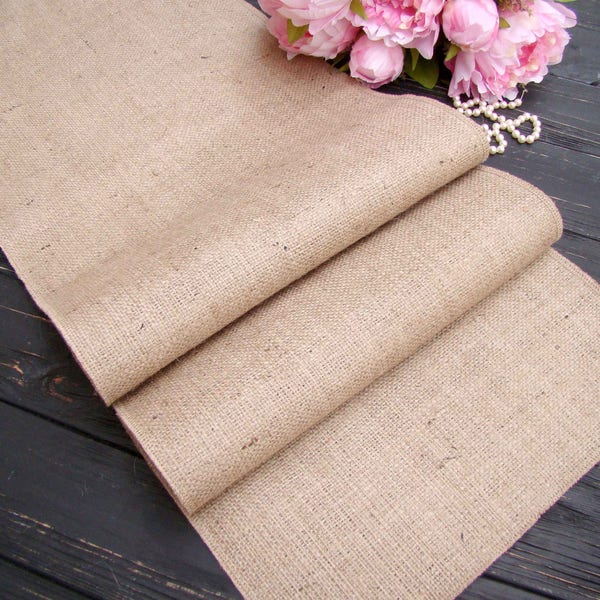 Burlap table runner, Rustic table placemats