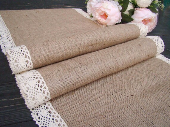 Country Wedding Burlap Table Runner Decor Rustic Wedding Table Etsy