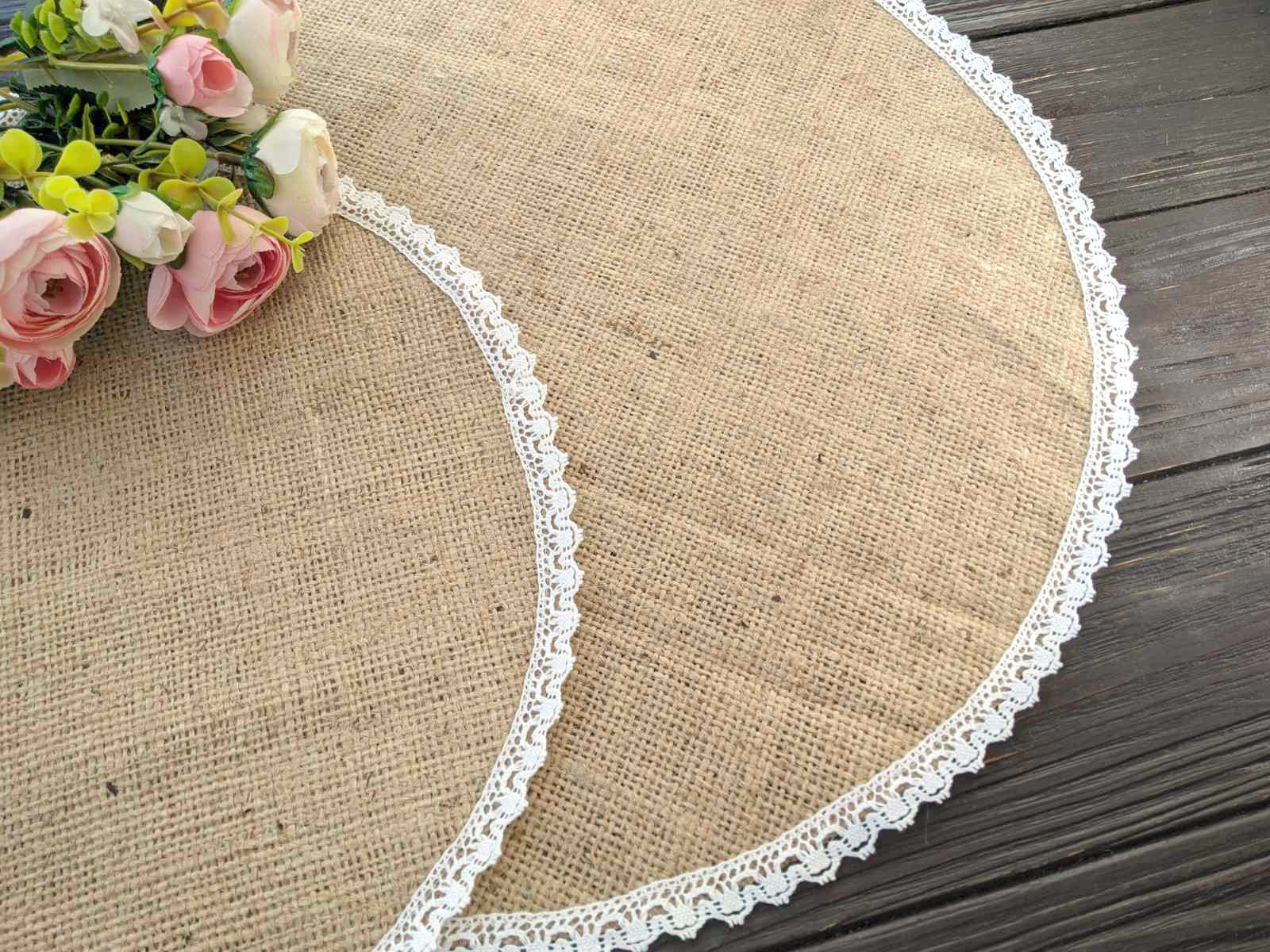 Round burlap placemat Circular wedding centerpiece Burlap and Etsy