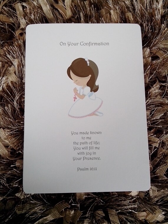Personalised Girls Holy Communion Confirmation Card Etsy