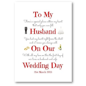 Unique Personalised Husband, Wife Wedding Day Card - Personalized Wedding Day Card, Husband To Be Card Wedding, Wife To Be  Wedding Card Gay