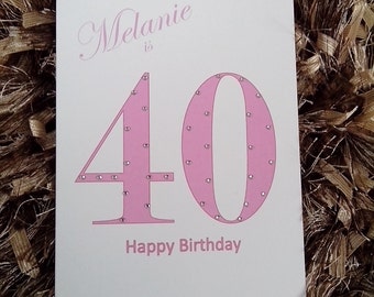 Personalised Birthday Card - Personalized B irthday Card - 18th 21st 30th 40th 50th 60th 70th 80th 90th Daughter Son Auntie Mum Dad Sister