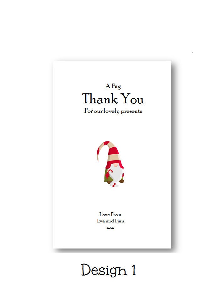 Envelopes Personalised Christmas Thank You Cards Notes With Photo