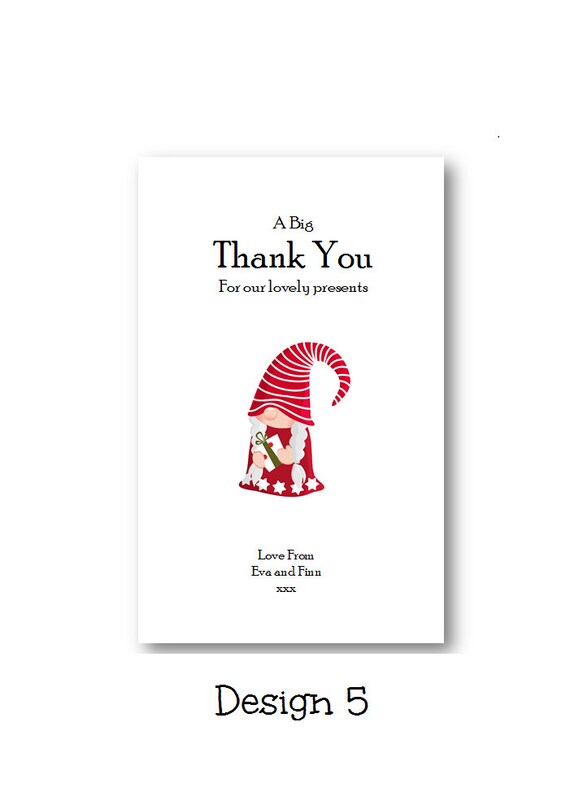 Paper & Party Supplies Christmas Thank You Cards Personalised Thank You