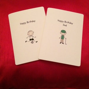 Carte d'anniversaire personnalisée - Carte d'anniversaire personnalisée - Football, golf, baseball, ski, hockey, football, basketball, tennis mari papa fils