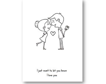 Gepersonaliseerde verjaardagkaart, gepersonaliseerde verjaardagskaart, love card, stick koppel, trouwdag, vriendin, vrouw, man