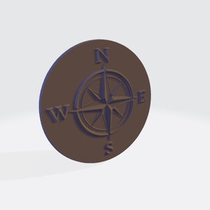Fichier STL Compass Rose 3D, pour routeur CNC