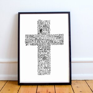 Demeurez la croix. Art numérique, Versets bibliques / Écritures, Inspiration, Typographie, Art imprimable
