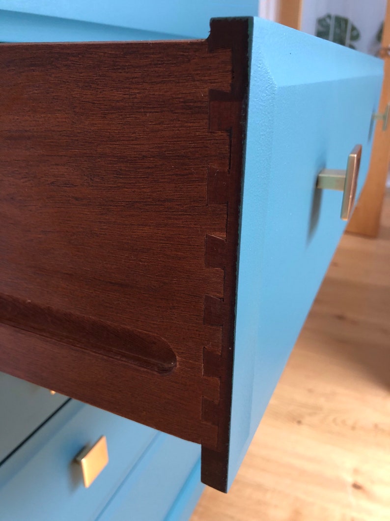 Stag Tallboy Chest of Drawers in Green Etsy UK