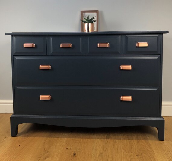 Grey and copper sale chest of drawers