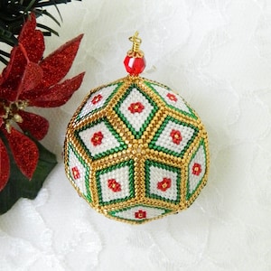 3D Peyote Triangle Ball Ornament TUTORIAL/PATTERN