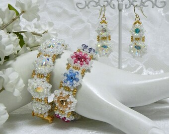 BEADING TUTORIAL for Classic Rivoli Bezel Set with Rivoli Crystals in assorted colors