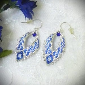 Beaded DIY Leaf Earrings "Zig Zag"  Pattern (DIGITAL DOWNLOAD)