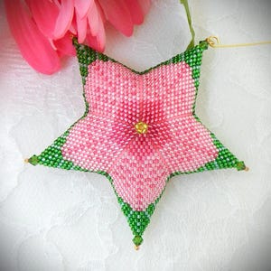 DIY Beaded 3D Peyote Puffy Star Petunia Pattern Ornament (DIGITAL DOWNLOAD)