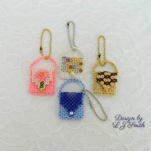 MINI PURSE TUTORIAL - Seed bead beaded miniature purse charm