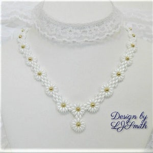 DAISY SET TUTORIAL - Daisy Love Set - Necklace, Bracelet, and Earrings with SuperDuo beads