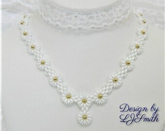 DAISY SET TUTORIAL - Daisy Love Set - Necklace, Bracelet, and Earrings with SuperDuo beads