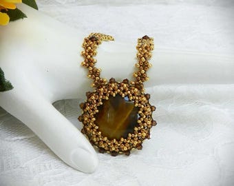 Round, Oval, and Teardrop Cabochon Bezel Pendant Necklace TUTORIAL/PATTERN