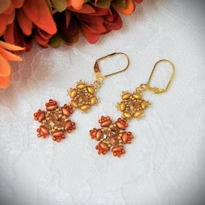 Beginner Tutorial SuperDuo/MiniDuo DIY Earrings TUTORIAL/PATTERN