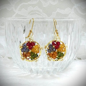 DIY Beaded Crystal Double Hoop Pattern Earring and Pendant Set (DIGITAL DOWNLOAD)
