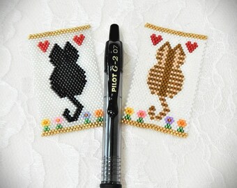 Beaded Peyote Cat Pattern DIY Pen Wrap - (DIGITAL DOWNLOAD)