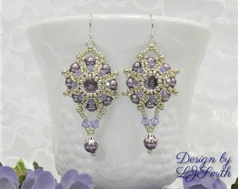 EARRING TUTORIAL - Beaded Crystal & Pearl Drop Earrings