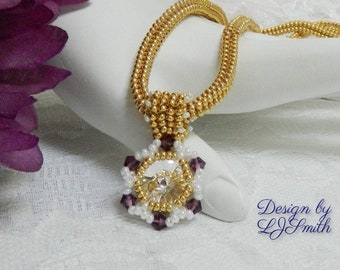 NECKLACE TUTORIAL - Beaded Crystal & Seed Bead Slider and Necklace "Reflections of Love" Set