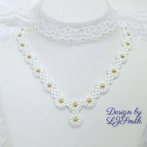TUTORIAL DEL CONJUNTO DE MARGARITAS - Conjunto Daisy Love - Collar, pulsera y pendientes con cuentas SuperDuo