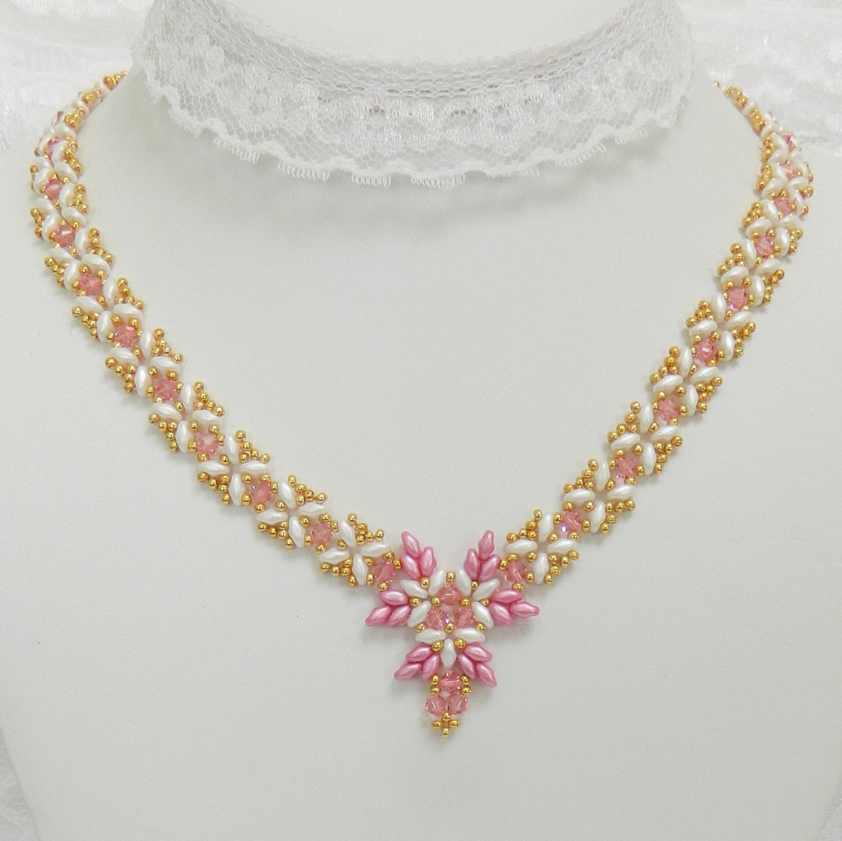 NECKLACE SET TUTORIAL Beaded Crystal & Superduo star - Etsy