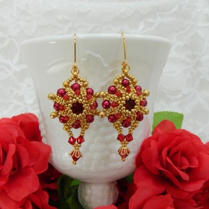 Beaded Crystal & Pearl Drop Earrings DIGITAL DOWNLOAD