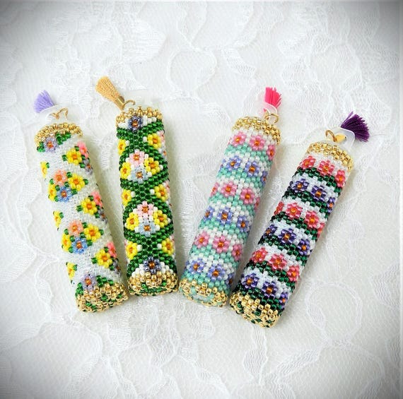 Beaded Seed Bead Needle Case Tube Cover Patterns - DIY (DIGITAL DOWNLOAD)