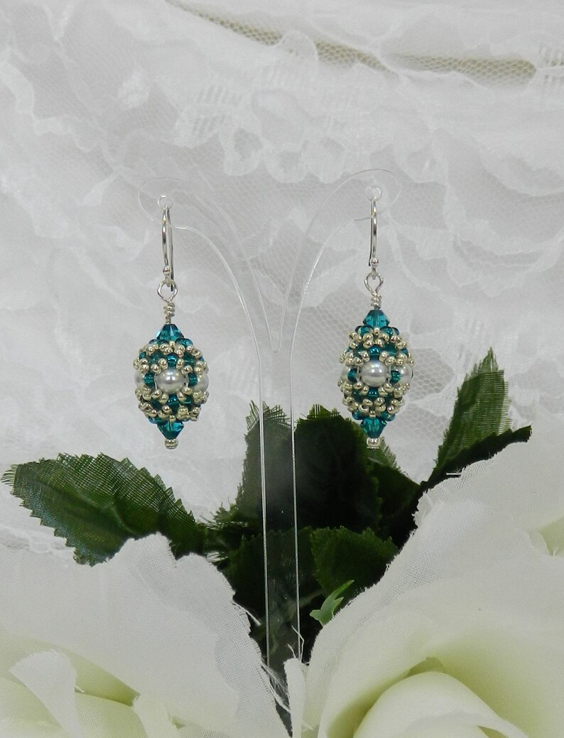 EARRING TUTORIAL Beaded Pearl & Crystal Beaded Bead Earrings Etsy