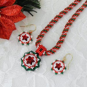 NECKLACE SET TUTORIAL - Crystal Rivoli &quot;Gold Rush&quot; &quot;Blizzard&quot; &quot;Christmas Star&quot; Necklace & Earrings