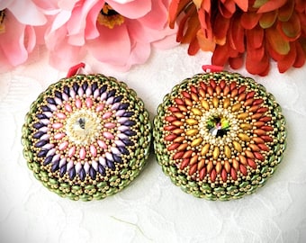 Beaded Super Duo Tape Measure Cover TUTORIAL/PATTERN
