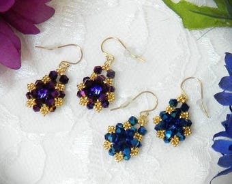 Kolczyki z koralikami i kryształkami w kształcie ukrytego skarbu – zrób to sam (DO POBRANIA CYFROWEGO)