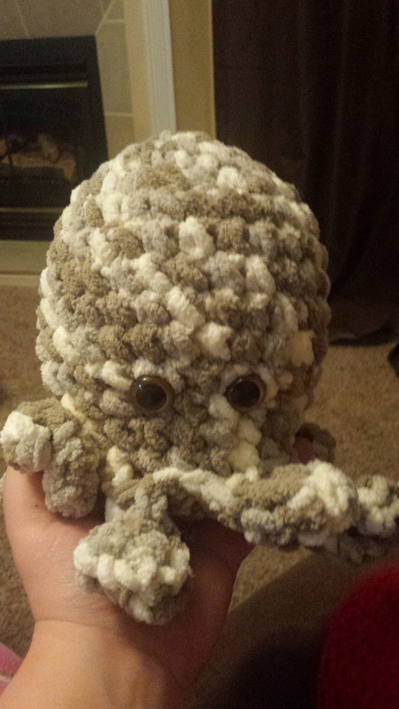 Octopus. Stuffed Animal. Hand Made. Crochet. One of A Kind 