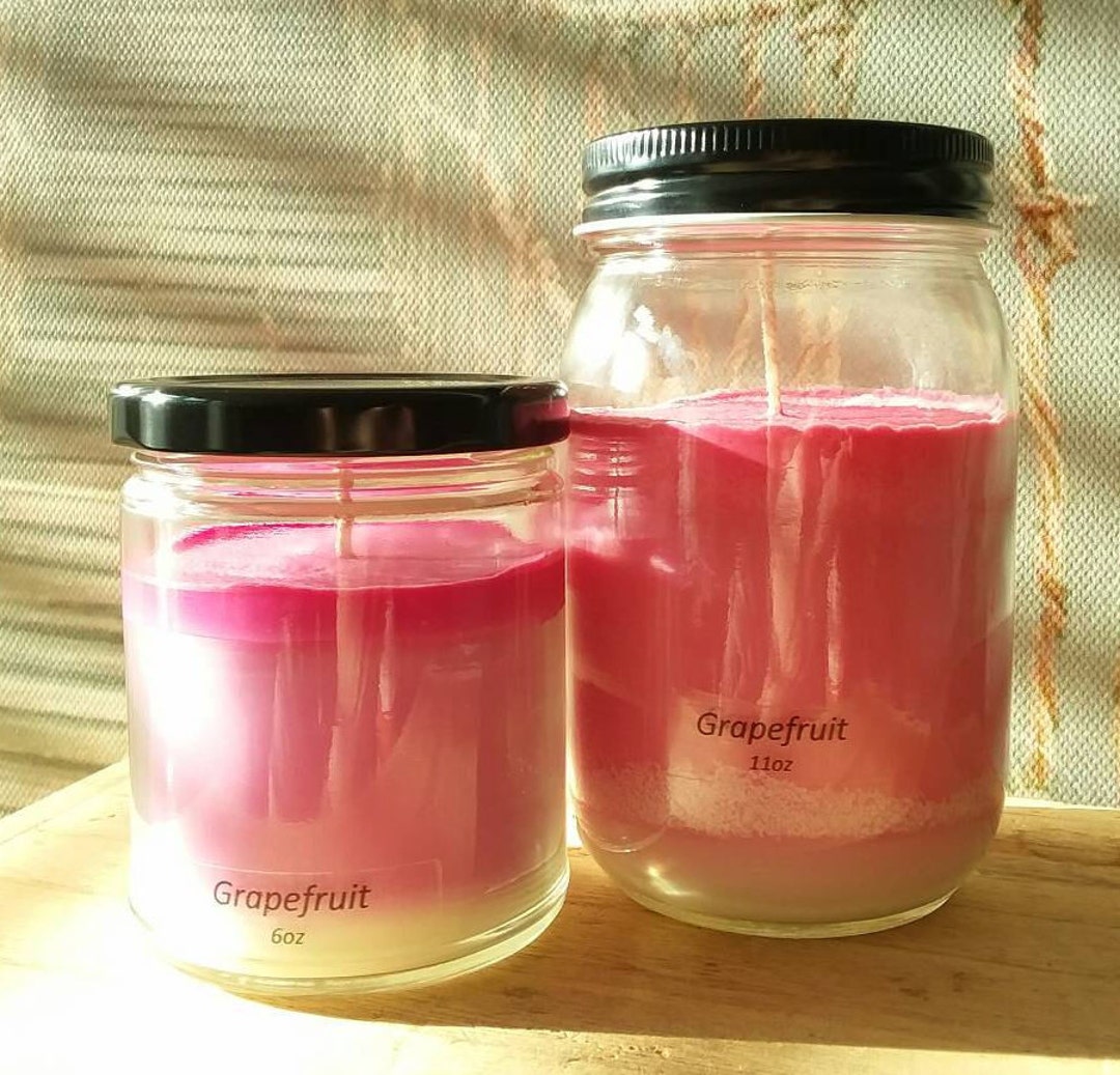 Grapefruit Soy Candle Hand Poured Scented Natural Soy Wax Available