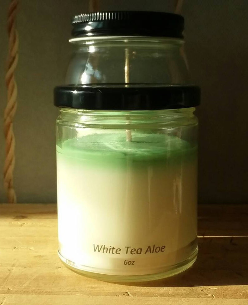 White Tea Aloe Soy Candle Hand Poured Scented Natural Soy Etsy