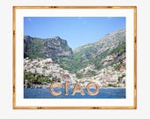 Ciao Positano Photograph Positano Beach Italy Travel Photography 8 X 10 Inch Print